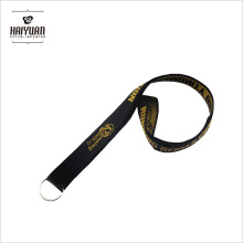 Lanyard personalizado de la tela con la impresión y los logotipos tejidos / del bordado